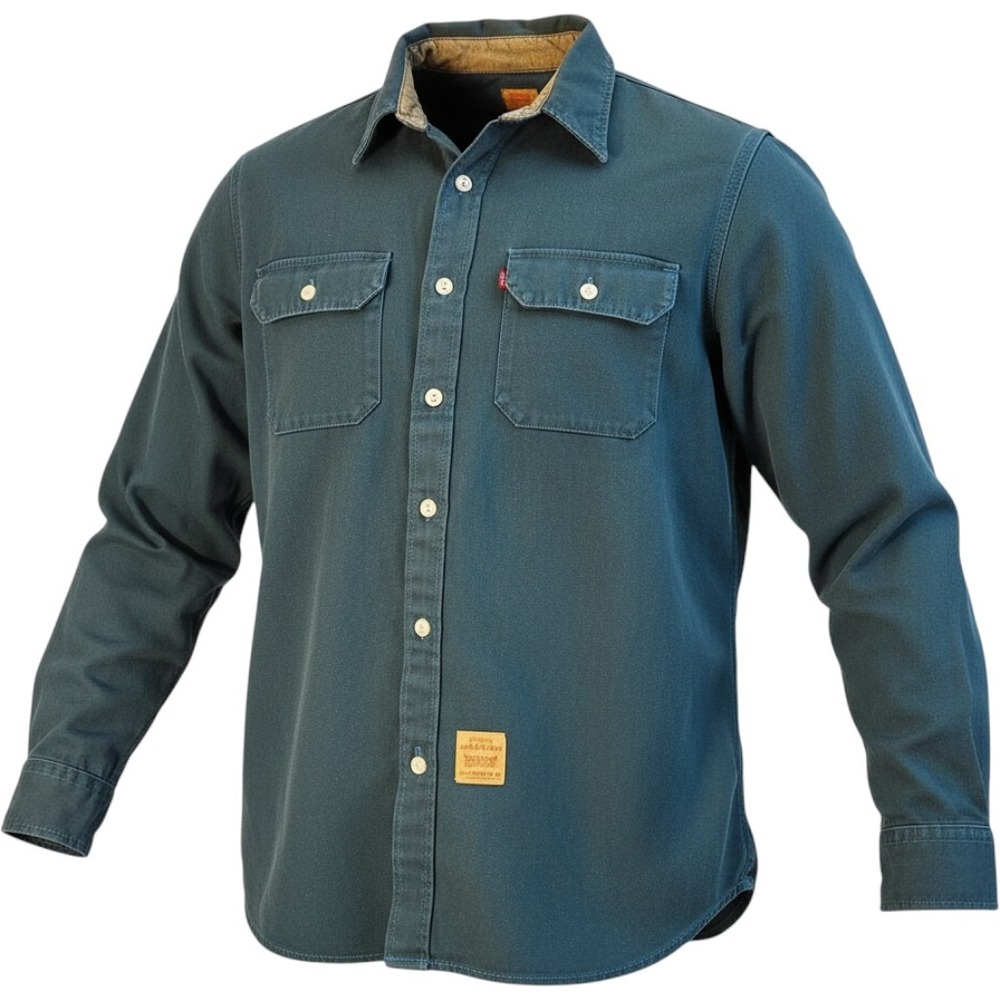 Vintage‎ 1990s Levis Orange Tab Relaxed Fit Denim Shirt Mens Medium Workwear